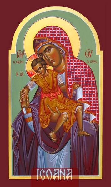 Icoana Maicii Domnului Milostiva (Kykkiotisa), imprimata pe panza, cod:PMD485