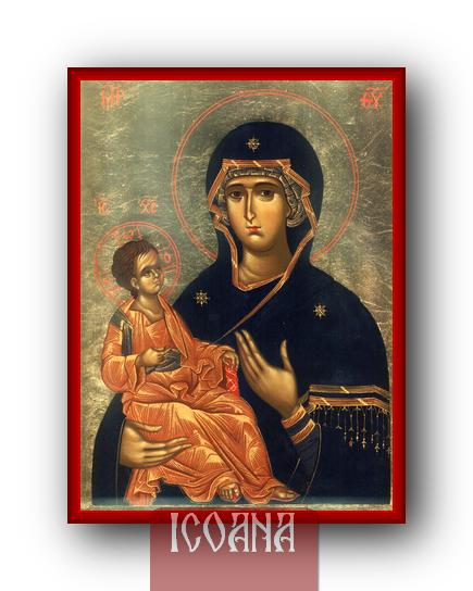 Icoana Maicii Domnului „Trei mâini”, icoană pictată, cod:MDP154 - imagine 2