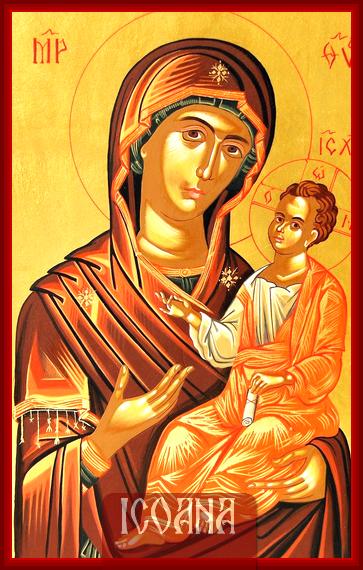 Icoana Maicii Domnului cu Pruncul Grigorussa, icoană pictată, cod:MDP184