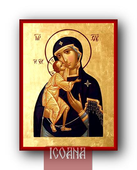 Icoana Maicii Domnului din Vladimir, icoană pictată, cod:MDP195 - imagine 2