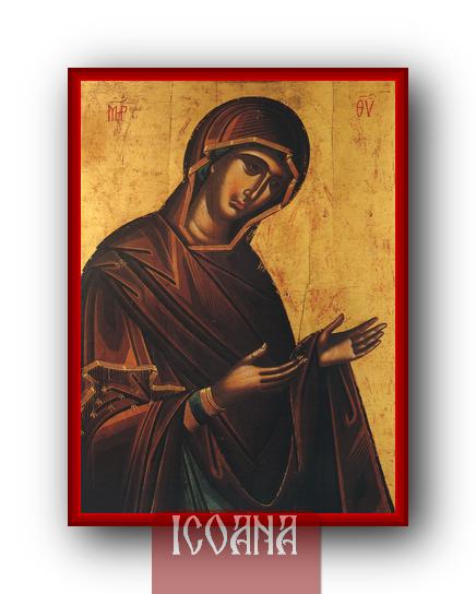 Icoana Maicii Domnului - Rugătoarea, icoană pictată, cod:MDP314 - imagine 2