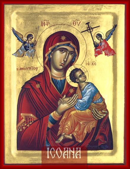 Icoana Maicii Domnului Amolyntos, icoană pictată, cod:MDP359
