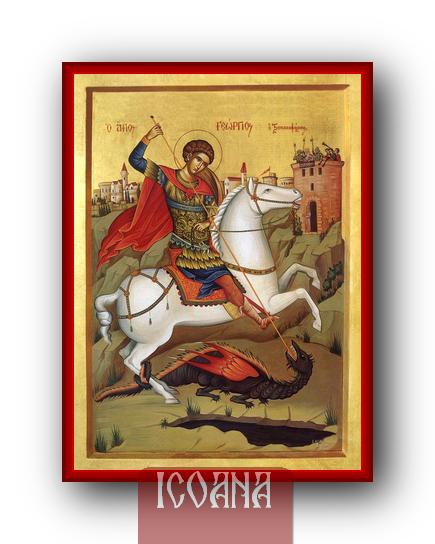 Icoana pictata a Sfantului Mare Mucenic Gheorghe, cod:SFP240 - imagine 2