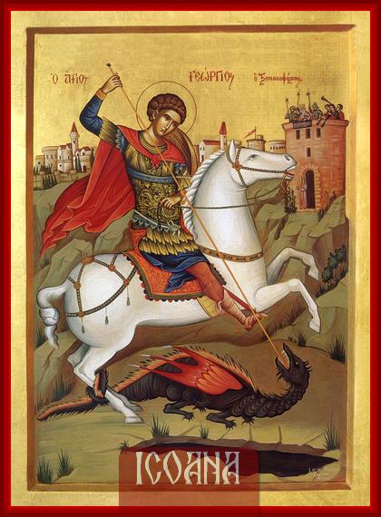 Icoana pictata a Sfantului Mare Mucenic Gheorghe, cod:SFP240