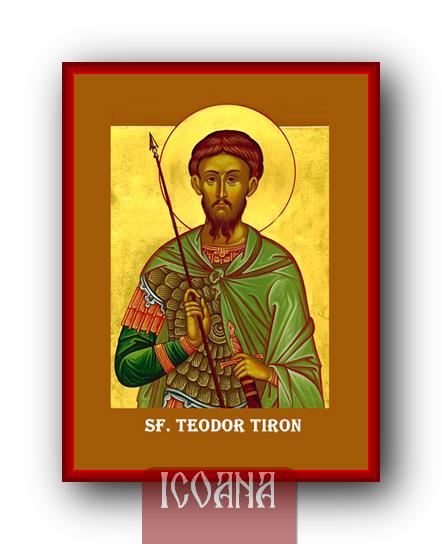 Icoana pictata a Sfantului Teodor Tiron,, cod:SFP472 - imagine 2