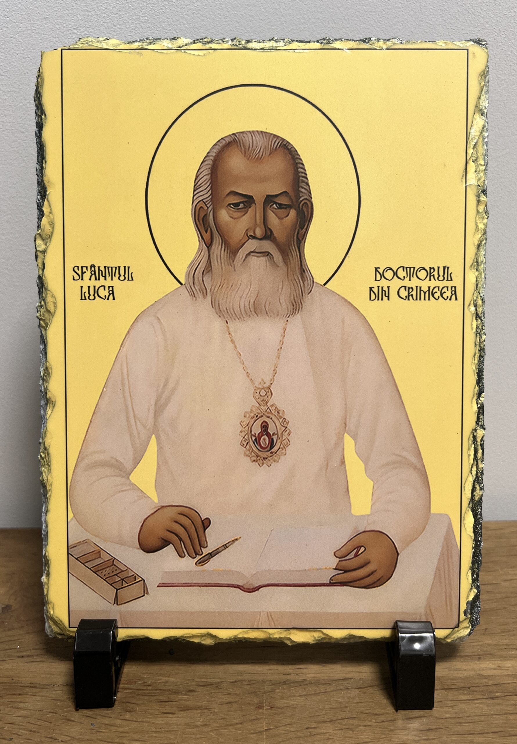 Sfântul Luca al Crimeei – icoană imprimată pe piatră 14x19 cm